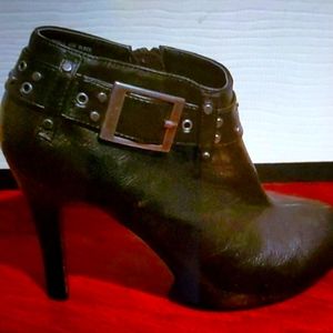 Maurices Black Buckled Bootie, Size 9M